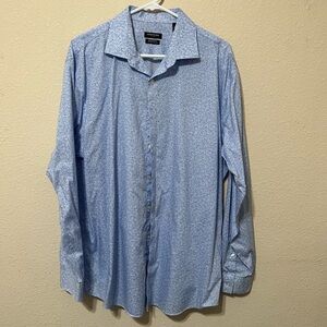 Kenneth Cole‎ New York Men's XLarge Shirt Light Blue Long Sleeve Button Up